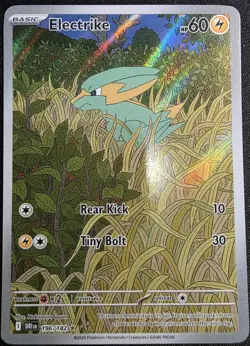 Pokemon TCG Electrike 196/182 Illustration Rare Holo Sv10: Destined Rivals - Image 1