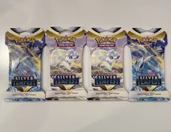 Pokemon Sword Shield Silver Tempest Sleeved Booster Packs Set Of 4! - Image 1