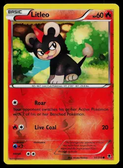 Pokemon - 11/119 - Litleo - Reverse Holo - Phantom Forces - NM/M - Image 1