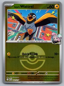 Iono's Wattrel (Poke Ball) 071/217 ME: Ascended Heroes Pokemon Reverse Holo NM - Image 1