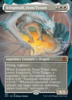 MTG Icingdeath, Frost Tyrant (Borderless Alternate Art) [Dungeons & Dragons: - Image 1