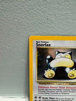 Snorlax 11/64 Pokemon 1999 Jungle Unlimited Set Holo Rare - Image 2