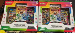 Pokemon TCG 2x Lot First Partner Illustration Collection Series 1 Factory Sealed - Image 1