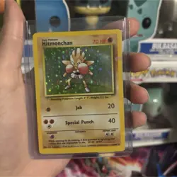 Pokemon TCG Hitmonchan 7/102 Base Set Holo Rare 70 HP Basic English - Image 1