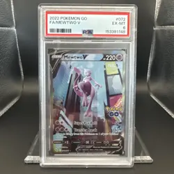 2022 Pokemon Go Mewtwo V #072 Full Art EN Graded PSA 6 - Image 1
