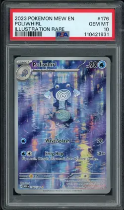 Pokemon Poliwhirl PSA 10 176/165 Sv: Scarlet & Violet 151 Illustration Rare - Image 1