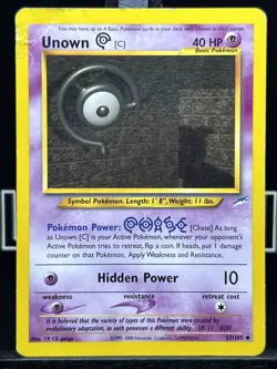 Unown [C] Uncommon Neo Destiny 57/105 Pokemon TCG Regular WOTC HP - Image 3