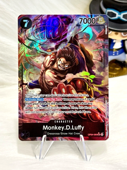Monkey.D.Luffy OP04-090 SR Alt Art Kingdoms Of Intrigue One Piece Card NM/M - Image 1