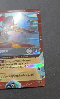 Disney Lorcana TCG Azurite Sea Donald Duck Buccaneer 15 / P3 Super Rare DCL - Image 2