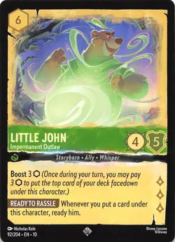 Little John Impermanent Outlaw 92/204 Whispers in the Well Disney Lorcana - Image 1