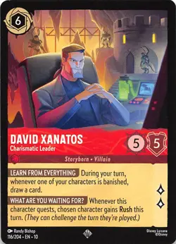 David Xanatos Charismatic Leader 116/204 Whispers in the Well Disney Lorcana - Image 1