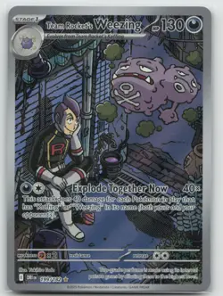 Pokemon - Team Rocket's Weezing 199/182 Illustration Rare - Destined Rivals - NM - Image 1