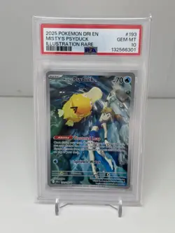 Pokemon TCG Misty's Psyduck Destined Rivals 193/182 Illustration Rare PSA 10 - Image 1