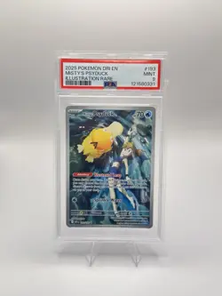 Pokemon TCG Misty's Psyduck Destined Rivals 193/182 Illustration Rare PSA 9 - Image 1