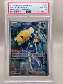 Pokemon TCG Misty's Psyduck Destined Rivals 193/182 PSA 8 - Image 1