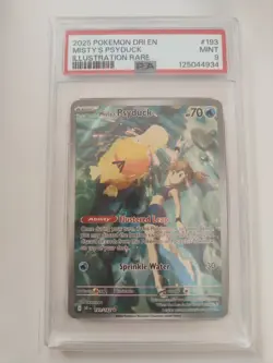 Pokemon TCG Destined Rivals: Misty's Psyduck Card 193/182 PSA 9 - Image 1