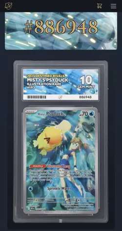Pokemon TCG Misty's Psyduck Destined Rivals 193/182 Ace 10 Gem Mint - Image 5