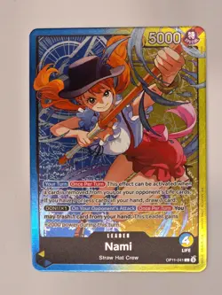 OP11-041 Nami : Leader Foil English One Piece TCG Card : LD01: Learn Together De - Image 1