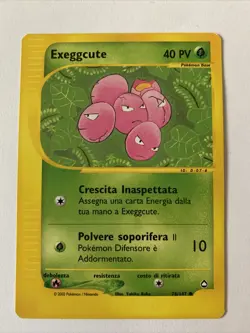 Italian Pokemon Card Exeggcute Aquapolis 76/147 - Image 1
