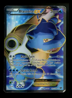 #2 Blastoise EX 142/146 XY Base Set 2014 Full Art Holo Rare Pokemon Card TCG - Image 1