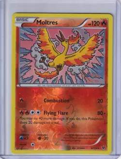 Pokemon TCG Moltres Fates Collide 9/124 Reverse Holo Rare Card - Image 1