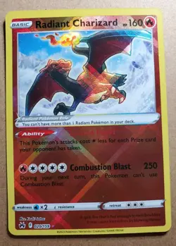 Pokemon TCG Radiant Charizard Crown Zenith Holo Card 020/159 NM/M Condition - Image 1