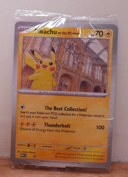Pokemon Pikachu At The Natural History Museum Jumbo Promo Card Sealed - Image 1