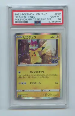 Japanese Pokemon Card 2022 S-P Promo 272 Pikachu PSA 10 67152646 - Image 1