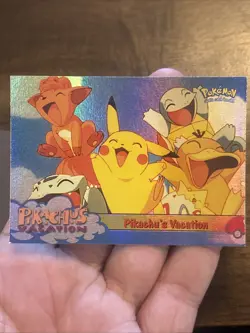 Pokemon Card TCG Topps Pikachu's Vacation #4 Holo Rainbow Foil Vintage gas FIRE - Image 4