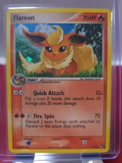Flareon- 2/17 Pop Series 3- LP Holo Rare Cute Pokemon TCG Card. - Image 1