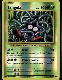 Tangela Common XY Evolutions 8/108 Grass Reverse Holo Pokemon Card - Image 1