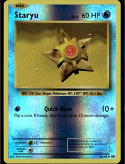 Staryu Common XY Evolutions 30/108 Water Reverse Holo Pokemon Card - Image 1