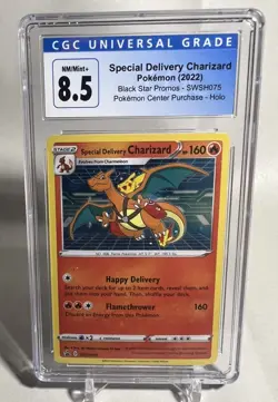 Special Delivery Charizard Pokemon Center Promo Card Holo (SWSH075) - CGC 8.5 - Image 1
