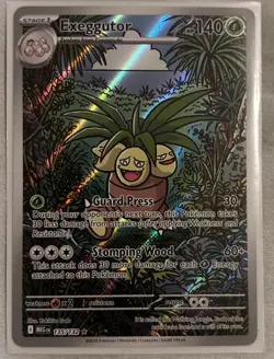 Pokemon TCG Mega Evolution Exeggutor Illustration Rare Holo Card 135/132 - Image 1