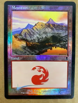 MTG 1x FOIL Mountain # 346 Odyssey Pauper Magic the Gathering Card x1 LP - Image 1