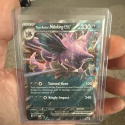 Pokemon TCG SVP Black Star Promo 217 Team Rocket's Nidoking EX Holo Card NM - Image 1