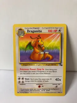 Dragonite 19/62 Fossil NH Rare Pokemon Card WOTC 1999 LP - Image 1
