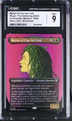 MEREN OF CLAN NEL TOTH Commander Masters Borderless Foil Rare CGC 9 MTG EDH - Image 1