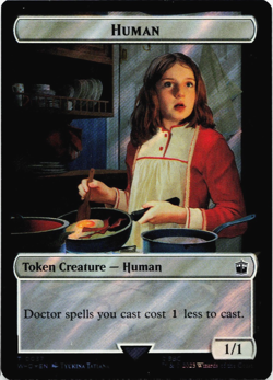 Human (0037) / Mark of the Rani Dble-Sided Token (Surge Foil) - [Doctor Who] MTG - Image 3