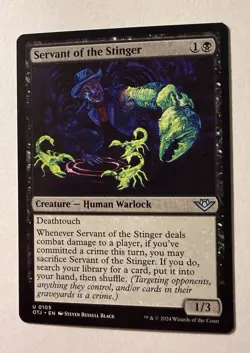 x1 Servant of the Stinger OTJ MTG 105 UNCOMMON M/NM 1x - Image 1
