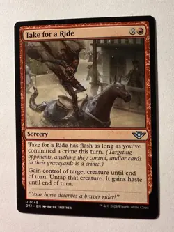 x1 Take for a Ride OTJ MTG 148 UNCOMMON M/NM 1x - Image 1
