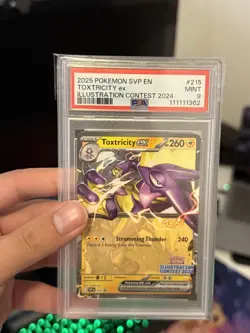 2025 POKEMON SVP EN-SV PROMO ILLUSTRATION CONTEST 2024 #215 TOXTRICITY EX PSA 9 - Image 1