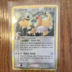 Pokemon Ampharos EX Dragon Frontiers 1/101 Holo Rare Card 2006 Electric - Image 1