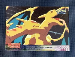 The Fight Rages #35 Holo Mewtwo Strikes Back Movie Topps Pokemon LP - Image 1