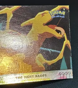 The Fight Rages #35 Holo Mewtwo Strikes Back Movie Topps Pokemon LP - Image 2