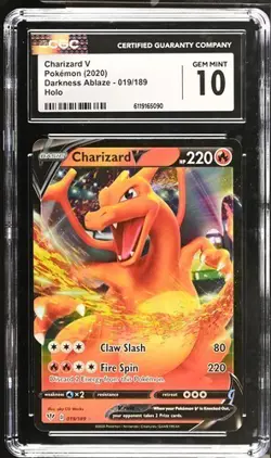Charizard V Pokemon 2020 Darkness Ablaze 019/189 Holo CGC Graded 10 019 - Image 1
