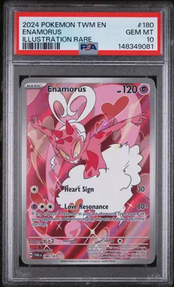 2024 POKEMON TWM EN-TWILIGHT MASQUERADE #180 ENAMORUS PSA 10 - Image 1