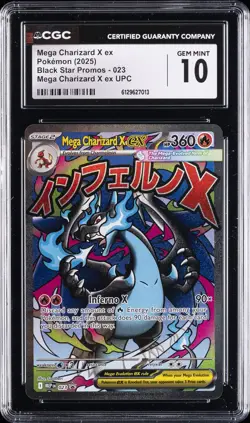 2025 POKEMON #023 MEGA CHARIZARD X EX CGC 10 GEM MINT - Image 1