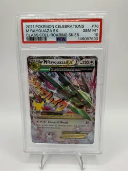 2021 POKEMON CELEBRATIONS CLASSIC COLLECTION #76 M RAYQUAZA EX PSA 10 HOLO - Image 1