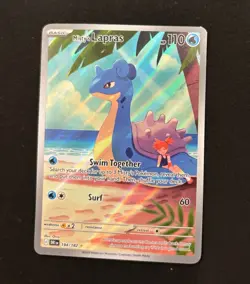 Pokemon Misty's Lapras Illustration Rare Holo 194/182 110 HP Basic - Image 2
